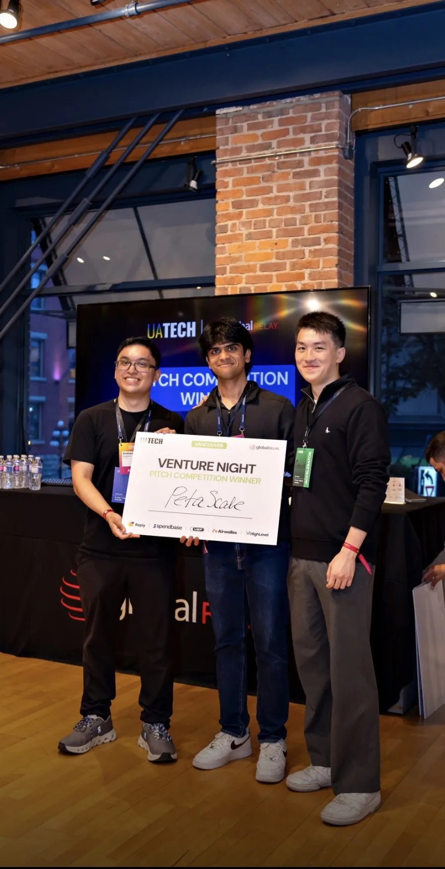PetaScale wins the UATECH Vancouver Venture Night pitch competition, 13 May 2026 — $25,000 in AWS credit